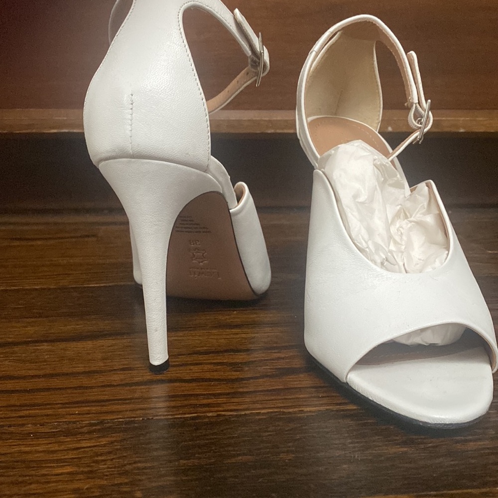 Lewin White Leather Heel - Picture 3 of 8